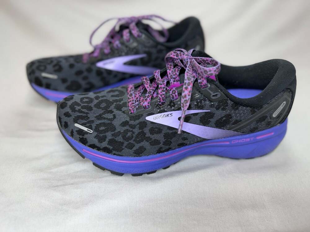 Brooks Ghost 14 Women's Running Shoes Size 7.5 Leopard Print